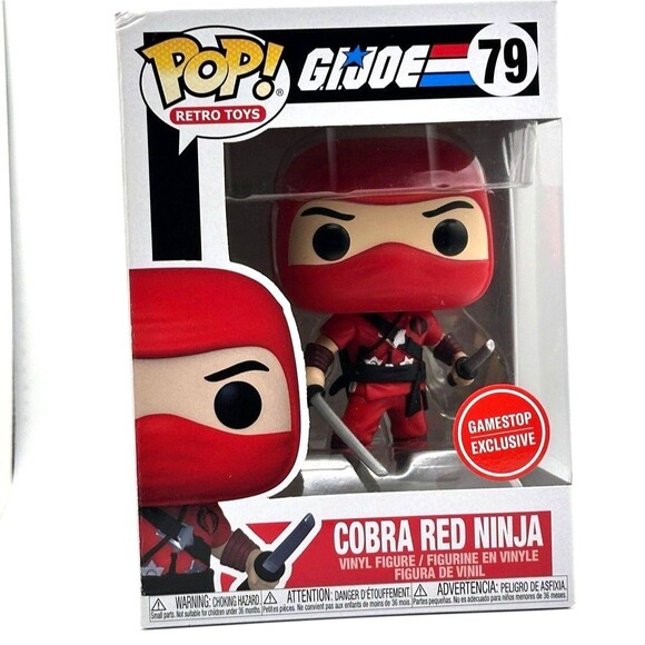 Funko Pop! Retro Toys G.I. #79 Joe Cobra Red Ninja Gamestop Exclusive - Picture 1 of 5